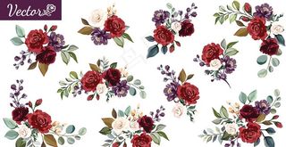 童装水彩花图片