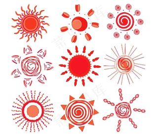 太阳手绘图片