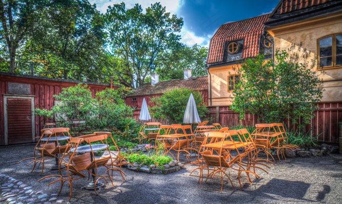 咖啡厅，餐厅，Skansen，用餐，户外，瑞典