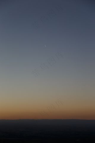 月亮，新月，暮光之城，黄昏，上升，以上，山