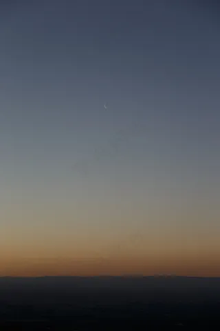 月亮，新月，暮光之城，黄昏，上升，以上，山