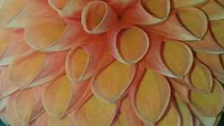 大丽花，花，橙色，开花，大丽花花园