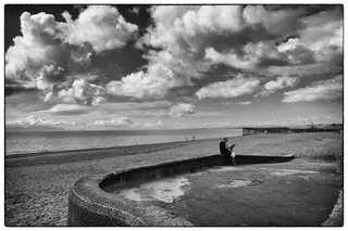 海滩，人，风，夏天，年轻，假期，快乐