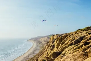 海岸，滑翔伞，冒险，生活，生活，活着，野生