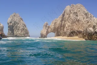 埃尔阿科，卡波，墨西哥，岩层，海滩，海洋