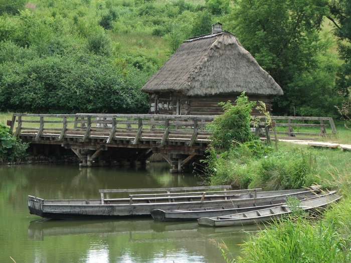 村，露天博物馆，波兰，稻草