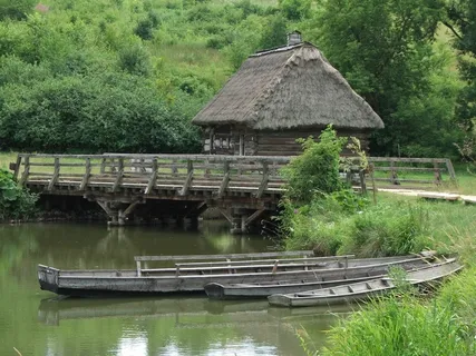 村,露天博物馆,波兰,稻草 村,露天博物馆,波兰,稻草