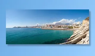 贝尼多姆，海滩，西班牙，地中海，大海，水，天空