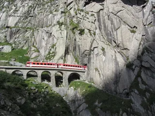 SchöllenenGorge，Gotthard，瑞士，高山，通行证