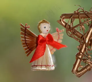 天使，圣诞节，圣诞节的时候，树装饰