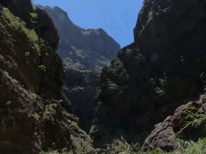 马斯卡峡谷，岩石，峡谷，徒步旅行，特内里费岛
