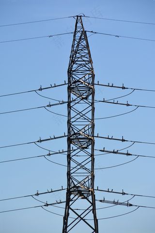 电线，能源，高压塔，电流