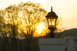 灯笼，路灯，格鲁吉亚，日落，灯，街