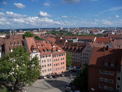 纽伦堡，房屋，城市，天际线，城市景观