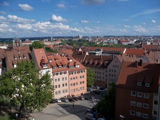 纽伦堡，房屋，城市，天际线，城市景观