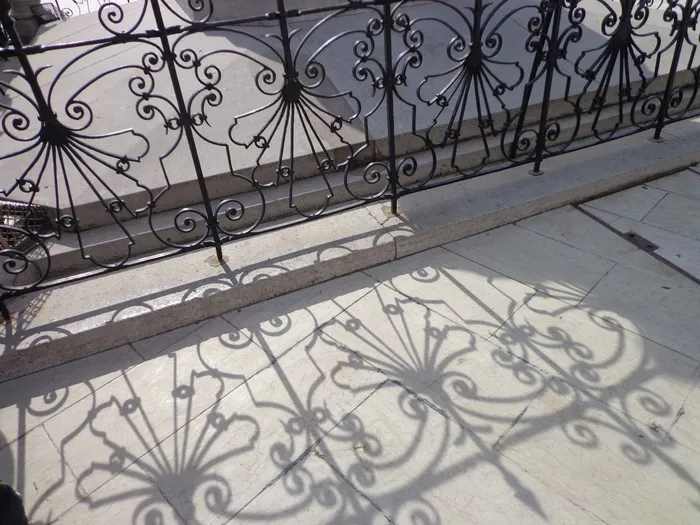 栏杆，纹理，铁，装饰，阴影