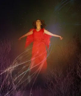 女孩,天使,飞行,翅膀,红色,明星,夜,天空 女孩,天使,飞行,翅膀,红色,明星,夜,天空