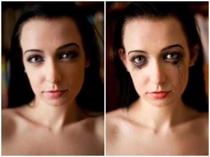 人物特写,美女,外眼角,驼峰鼻,眼睛,快乐伤心