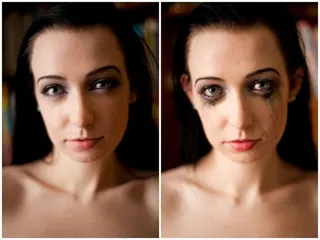 人物特写,美女,外眼角,驼峰鼻,眼睛,快乐伤心