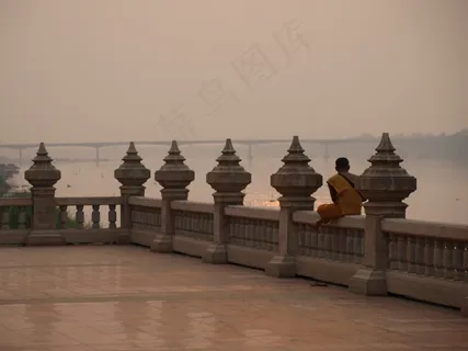 佛教，桥，平静，根据，河，宗教