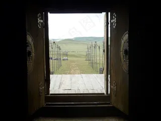 门，草原，展望，宽，蒙古，景观