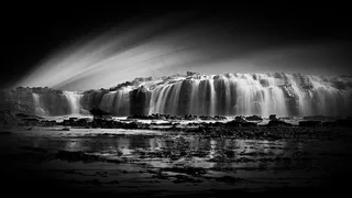 萨瓦纳洞穴，瀑布，幻觉，早晨