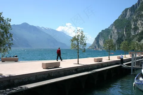 意大利，加尔达，Web，文家，运行，沃克，游客，端口