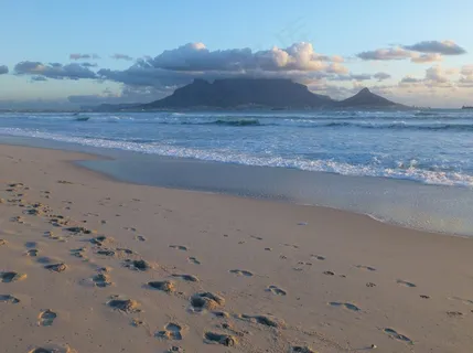 海滩,脚印,波浪,在沙滩上的痕迹 海滩,脚印,波浪,在沙滩上的痕迹