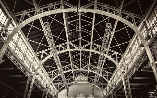 建筑，建筑，工业，城市，室内