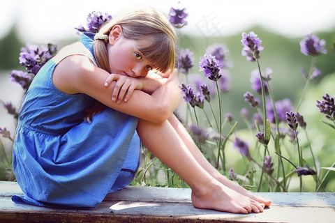 人，人的，女性，女孩，金发，银行，花草甸