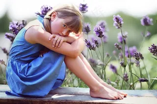 人，人的，女性，女孩，金发，银行，花草甸