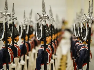 锡兵，模型，士兵，铅，铅字