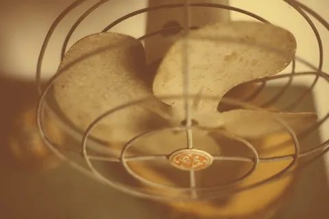 风扇，通风机，气流，冷却，金属，旧，年份