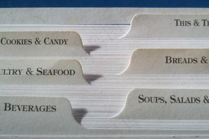 食谱，标签，索引，卡片，分隔线，打印，食品，书籍