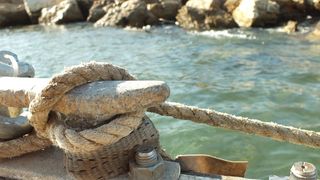 沧海，绳子，海洋，复古，小船，舰船，老，绳子边框