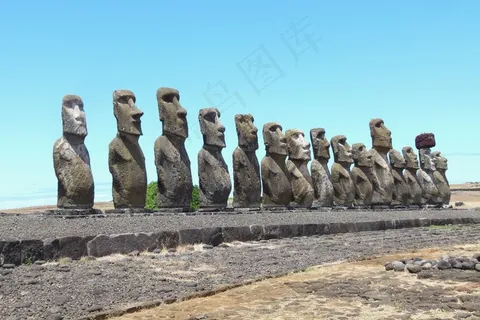 石头，纪念碑，一排，整洁，文物，肖像