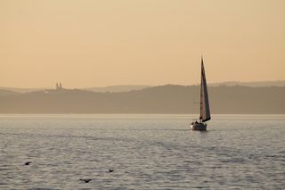 水，巴拉顿湖，蒂豪尼，船