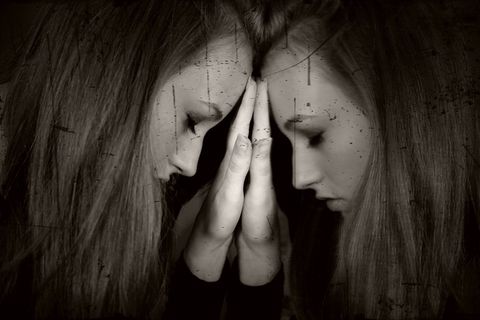 女孩，感情，孤独，动荡，详细信息，脸