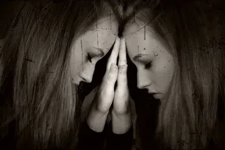 女孩，感情，孤独，动荡，详细信息，脸