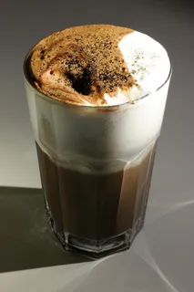 可可粉，牛奶，饮料，板条，Milchschaum，阴影，甜