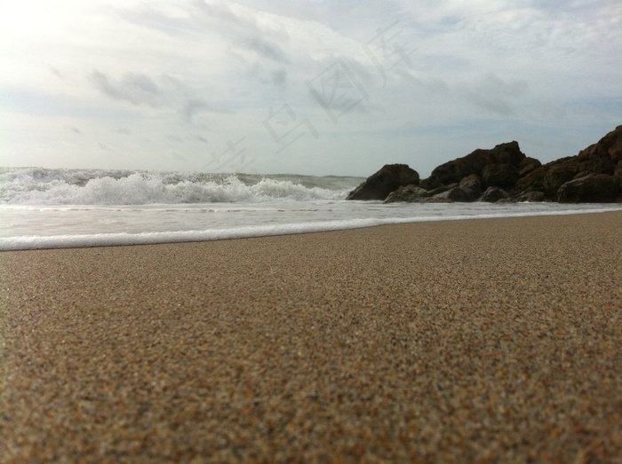冲浪，海洋，大海，海滩，海景，天空，水，沙