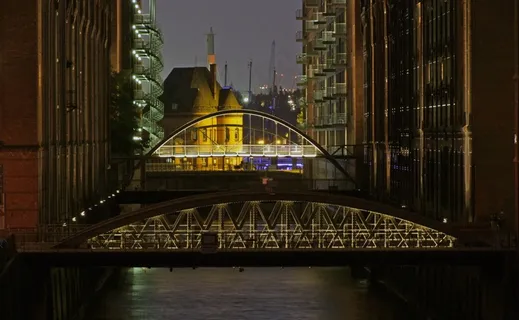 汉堡，桥梁，水，Speicherstadt，建筑，房屋