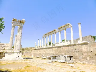 列，古代，罗马，废墟，土耳其，著名，石头