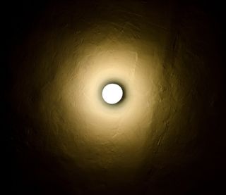 灯，光，结构，圆，墙，黑暗