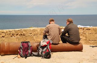 徒步旅行，流浪者，休息，远足，背包，背包客