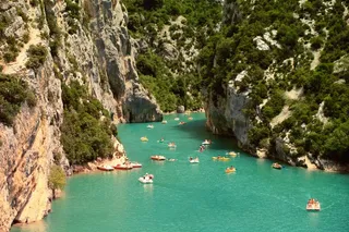 阿尔代什，峡谷，法国，假期，戏水，漂流