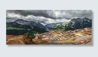 矿山，矿山，孔，露天，采石场，采矿，矿物