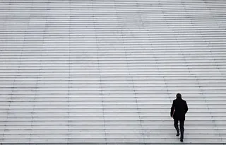 阶梯，孤独，步行