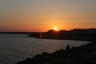 天空,湖泊,海洋,灯,风景,海日落太阳海岸