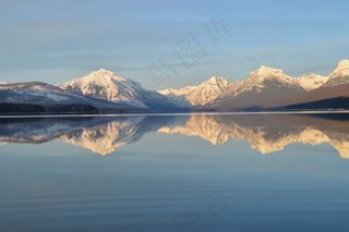 麦当劳湖，景观，山，天际线，高峰